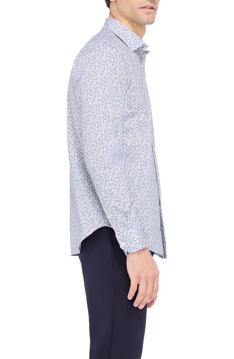 Bugatchi James OoohCotton<sup>®</sup> Mosaic Print Button-Up Shirt, Alternate, color, Cinnamon