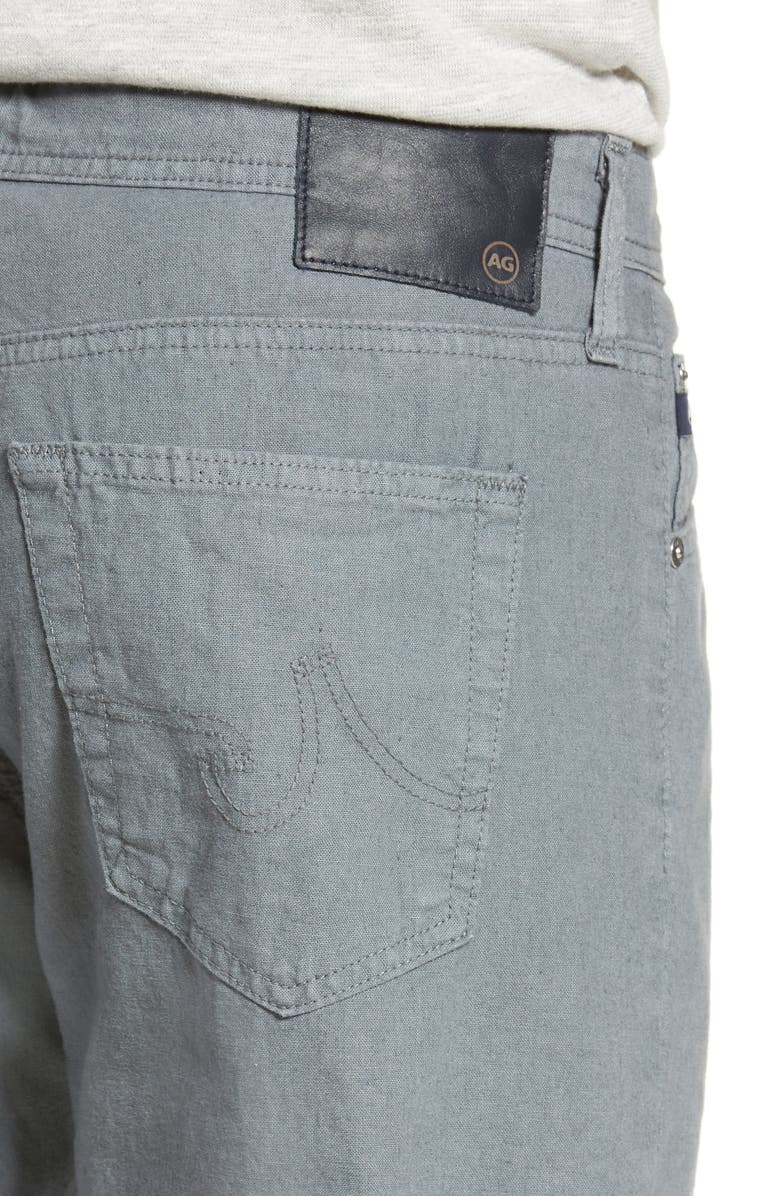 AG Graduate Slim Straight Leg Linen Blend Pants, Alternate, color,