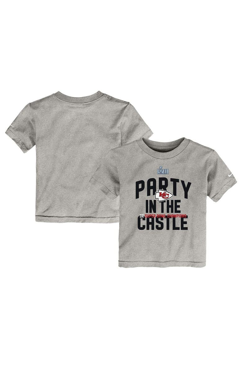 Nike Toddler Nike Heather Gray Kansas City Chiefs Super Bowl LVII Champions Parade T-Shirt, Main, color, 