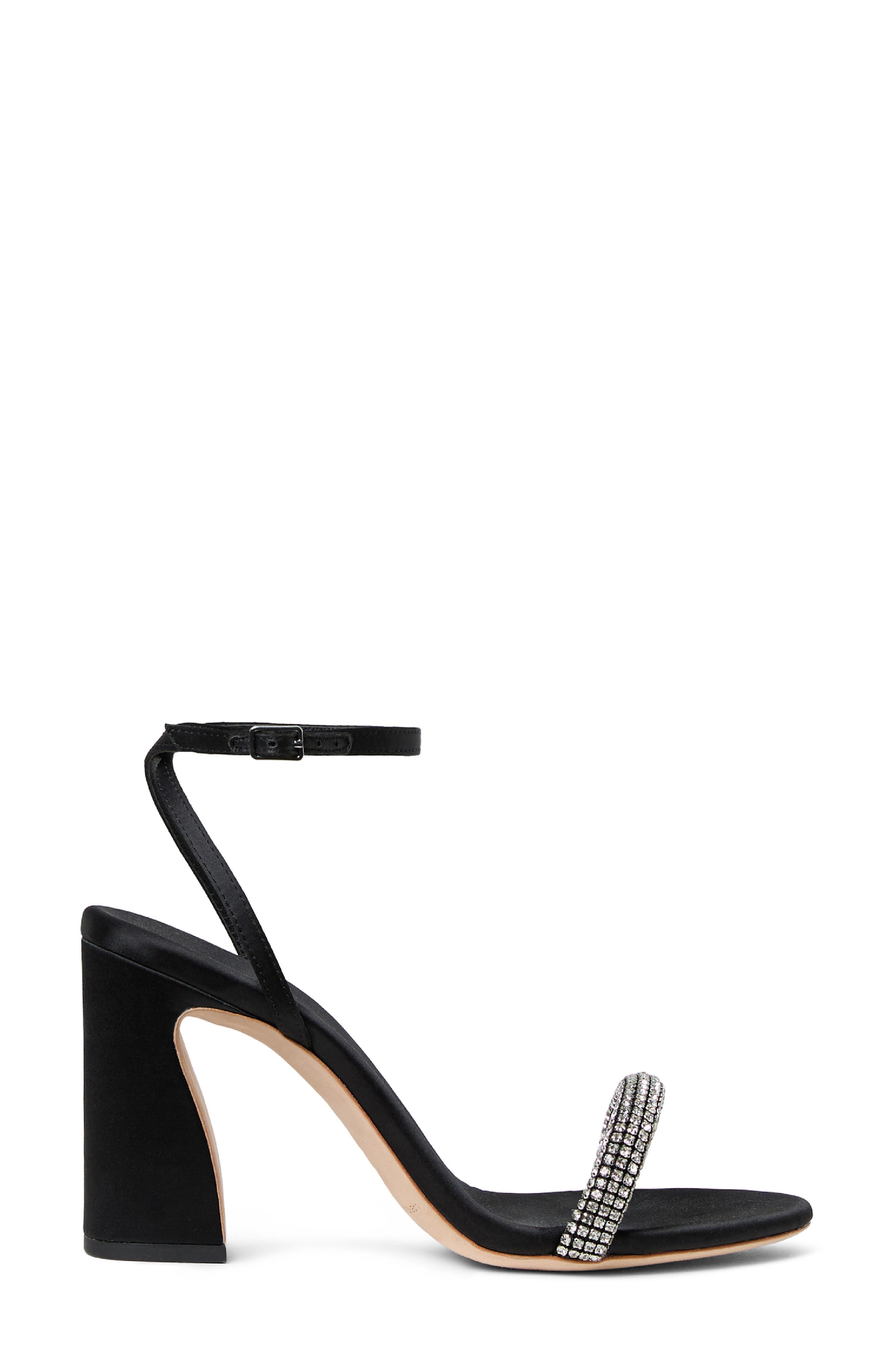 Loeffler Randall Malia Ankle Strap Sandal, Alternate, color, Black/ Diamond