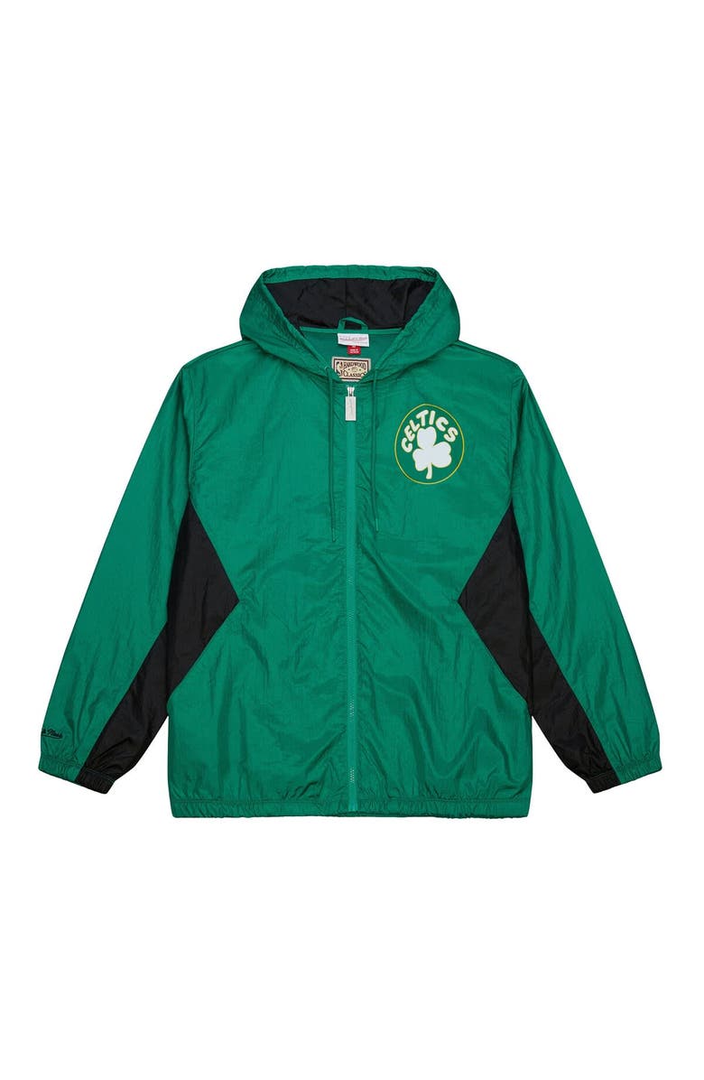 Mitchell & Ness Men's Mitchell & Ness Kelly Green Boston Celtics Playmaker Full-Zip Hooded Windbreaker Jacket, Alternate, color, Kelly Green