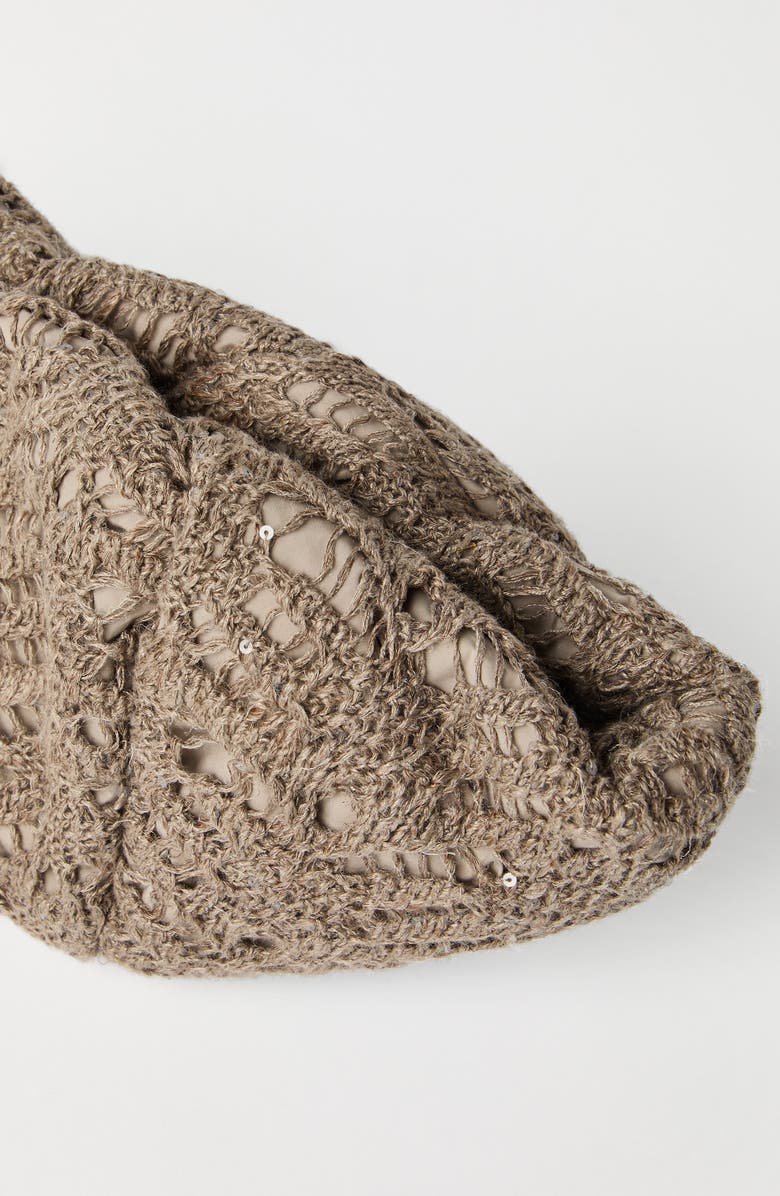 Brunello Cucinelli Marina Foliage Lace Pouch bag, Alternate, color,