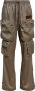 AMIRI Drawstring Faux Leather Cargo Pants