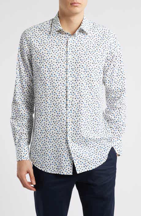 Paul Smith London Tailored Fit Floral Organic Cotton Dress Shirt