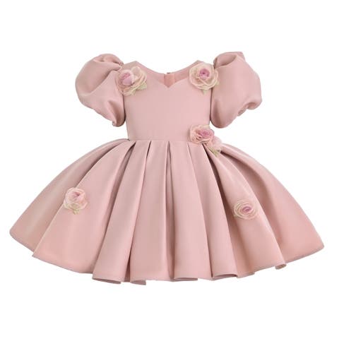 Verena Tulle Pleated Floral Dress