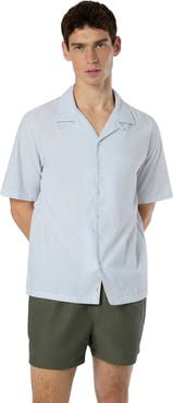 Onia Poplin Seersucker Convertible Vacation Shirt