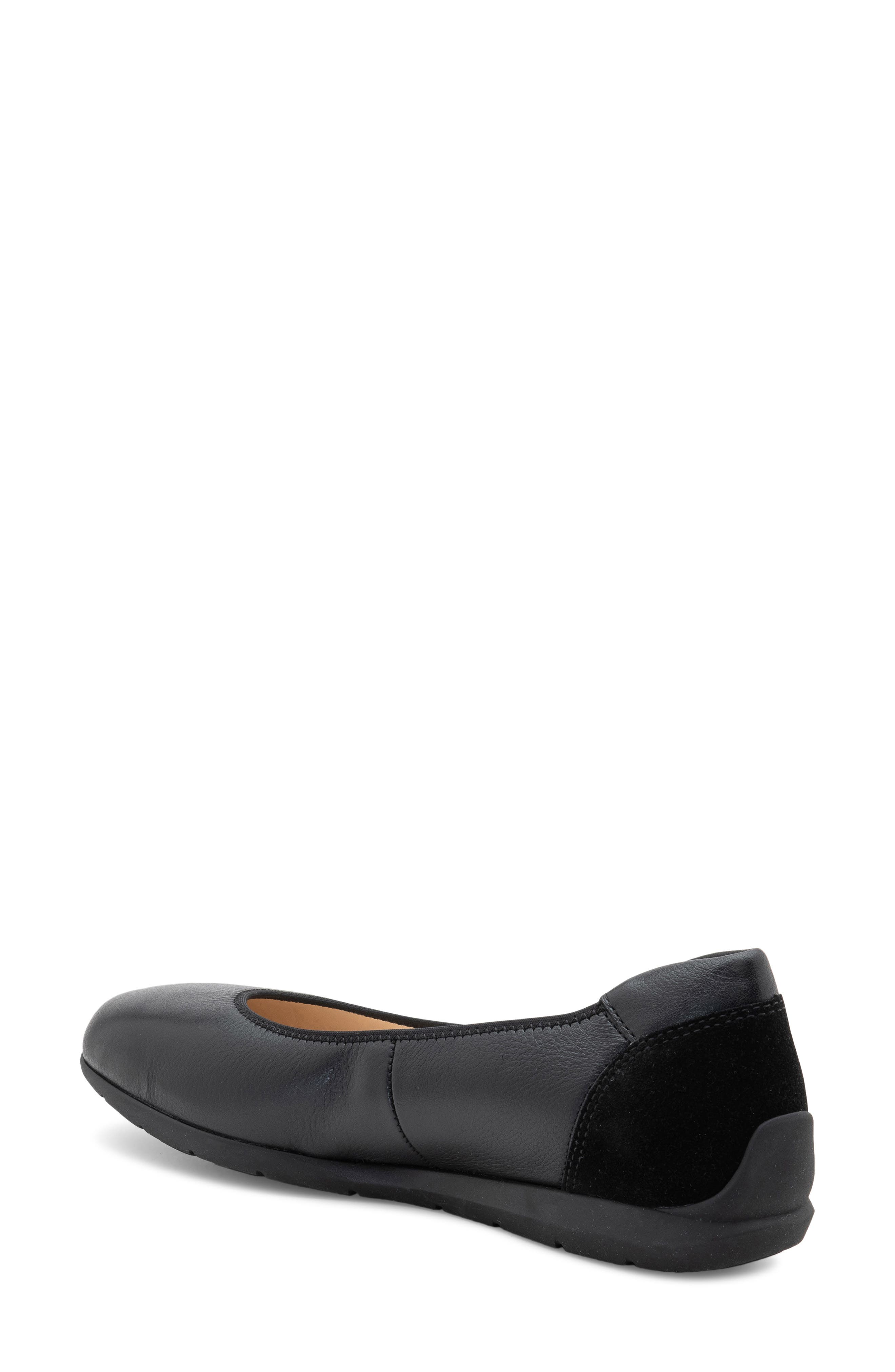 ara Sarah Ballet Flat, Alternate, color, Black Calf