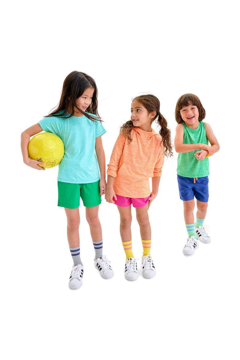Kids Staycool Stretch Gym Short, Alternate, color, Green Apple