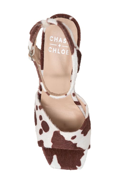 Chase & Chloe Chase And Chloe Ankle Strap Platform Pump In Multi