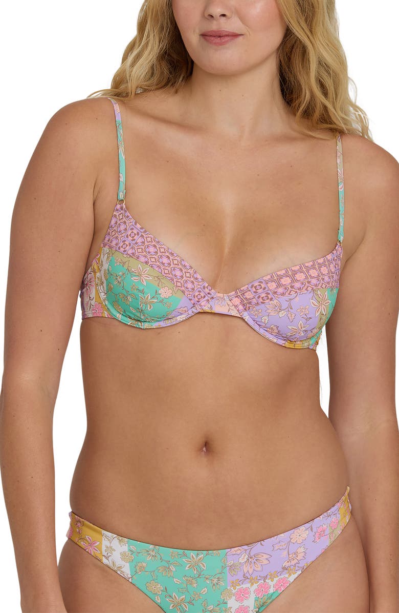 Billabong Dreamy Daze Morgan Underwire Bikini Top, Alternate, color, Sweet Lilac