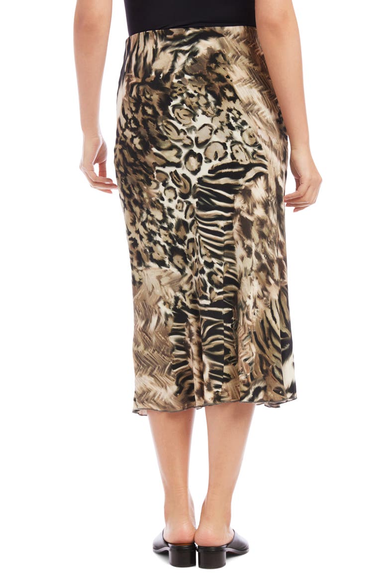 Bias Cut Animal Print Midi Skirt, Alternate, color, ANIMAL PRINT