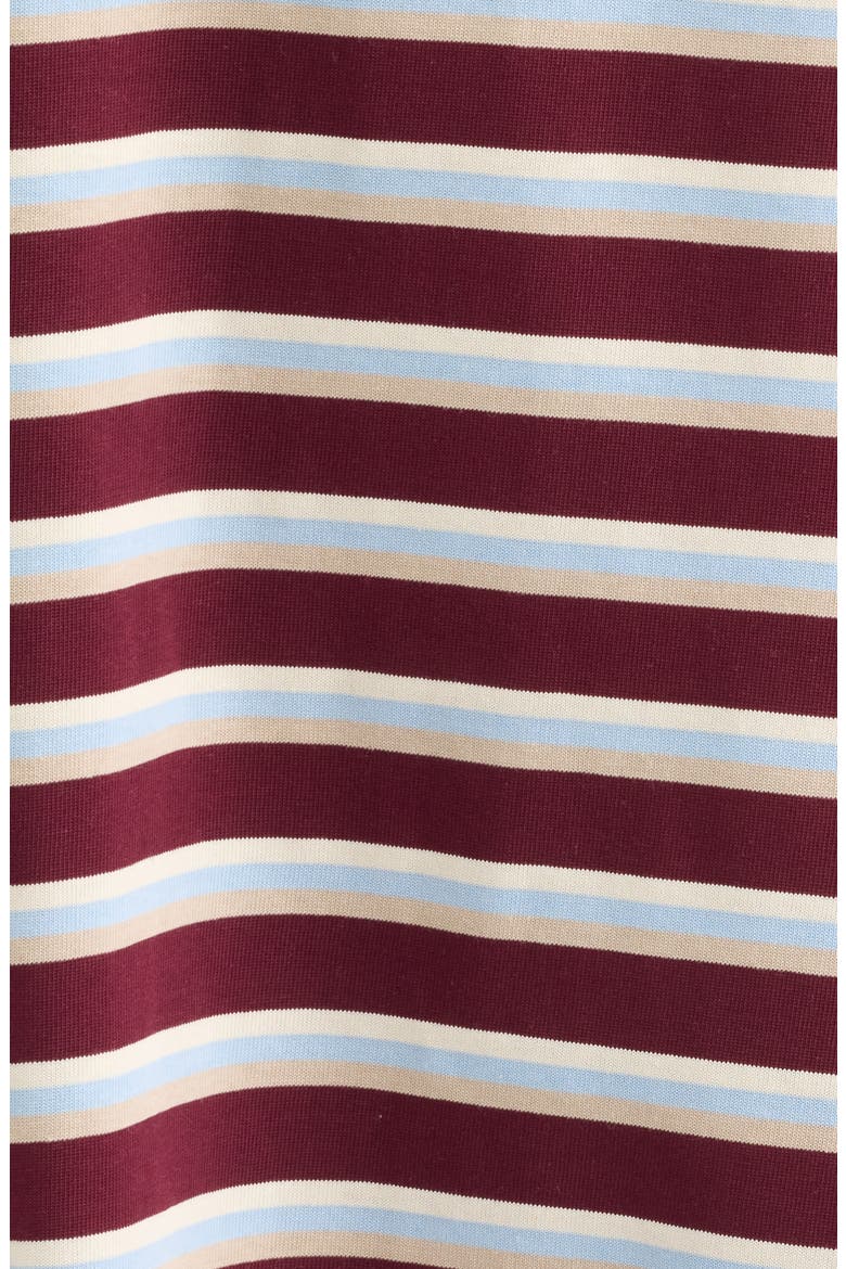 Gordie Stripe Polo Dress, Alternate, color, BURGUNDY STRIPE