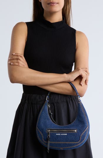 Denim Cruiser Small Crescent Shoulder Bag