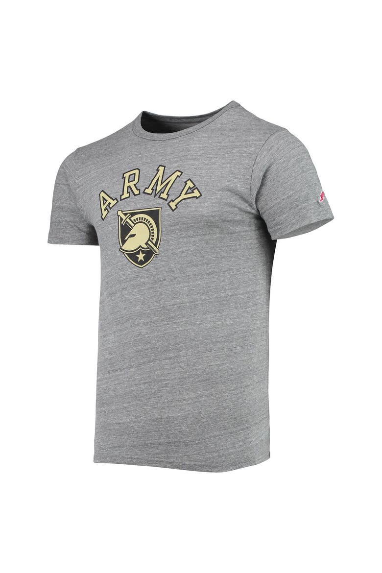 Men's League Collegiate Wear Heathered Gray Army Black Knights Tide Seal Nuevo Victory Falls Tri-Blend T-Shirt, Alternate, color, Heather Gray