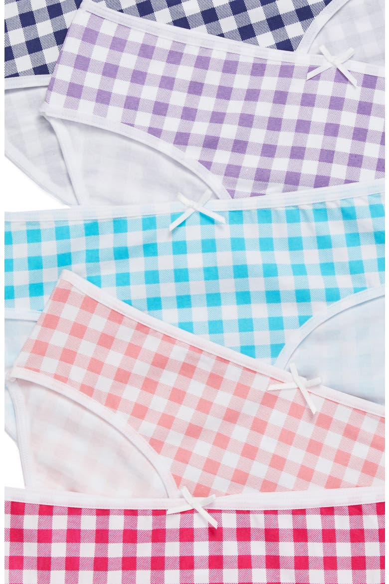 Kids' Assorted 5-Pack Hipster Briefs, Alternate, color, BRIGHT GINGHAM PACK