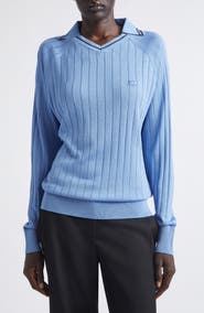 Wales Bonner Roots Long Sleeve Rib Polo