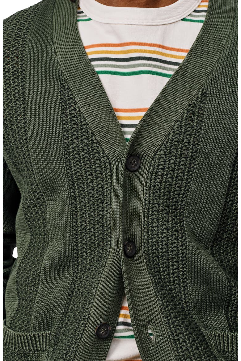 Lister Stitch Detail Cardigan, Alternate, color, Khaki