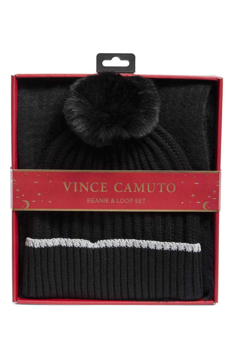 Vince Camuto Pom Beanie and Scarf Set, Alternate, color,