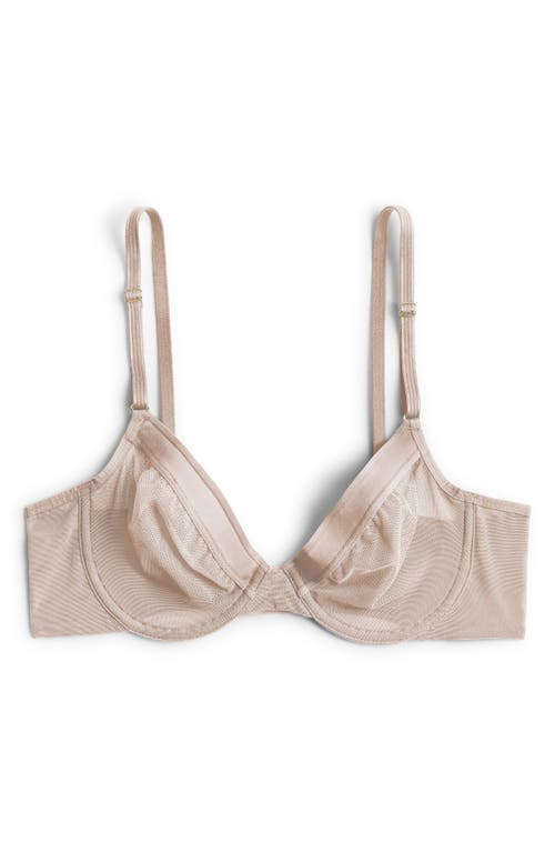 Shop Hanky Panky Underwire Unlined Mesh Plunge Bra In Chai