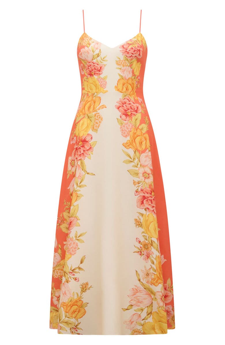 Ever New Livvy Sleeveless Linen Maxi Dress, Alternate, color, Mercia Floral