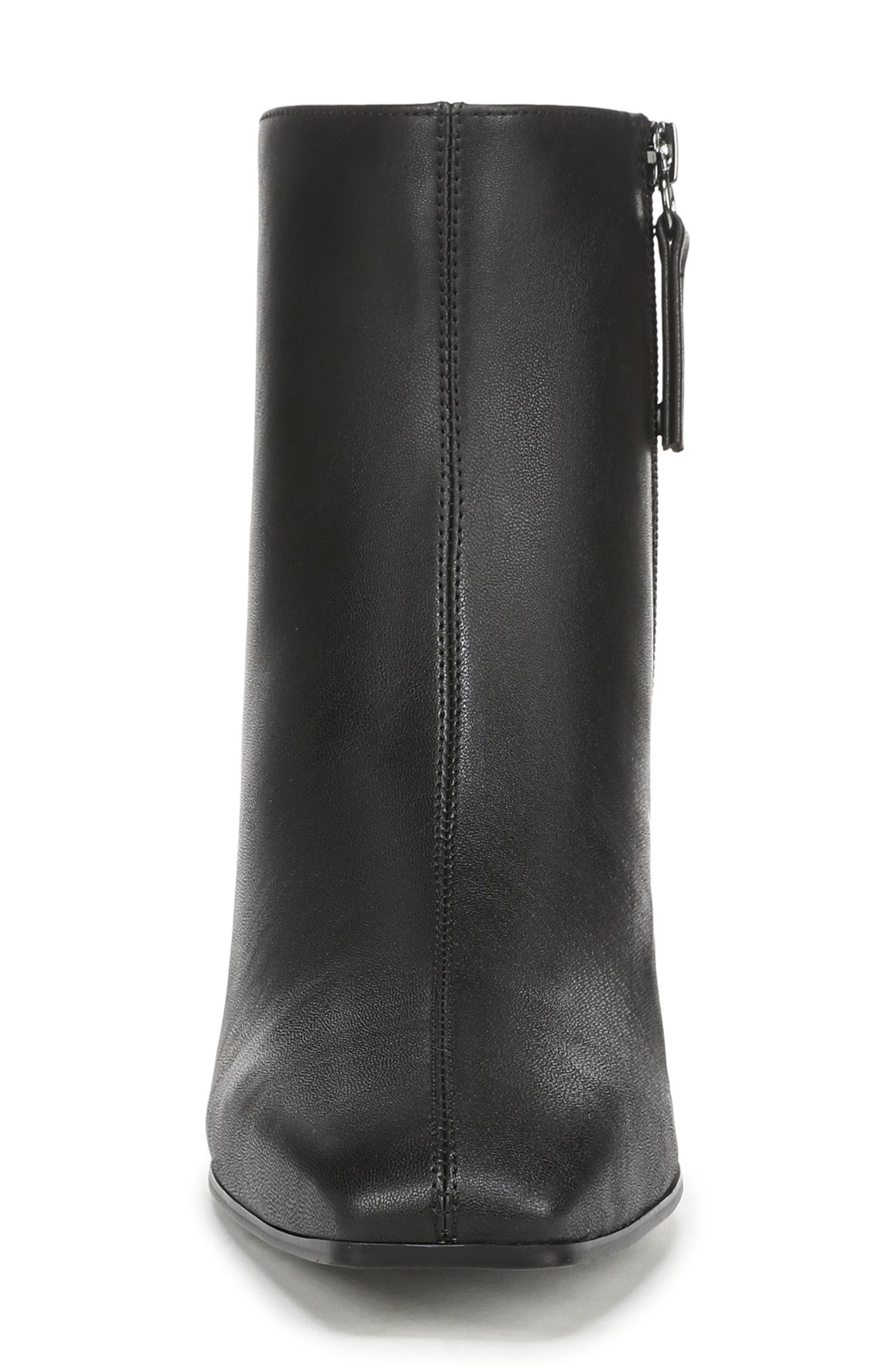 Finella Faux Leather Bootie, Alternate, color, BLACK