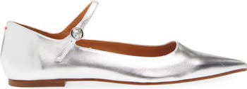 Aeyde Cleo Mary-Janes Flats アイデ メリージェーン Cleo Metallic Leather Mary-Jane Ballet Flats – Aeyde