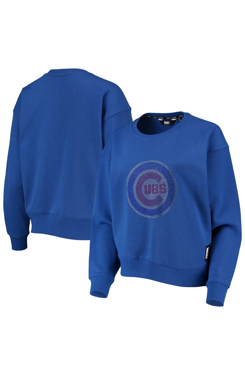 DKNY SPORT Women's DKNY Sport Royal Chicago Cubs Carrie Pullover Sweatshirt, Main, color, 