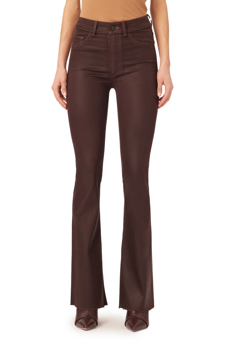 Bridget Instasculpt High Waist Bootcut Jeans, Main, color, DARK MOCHA ULTIMATE COATED
