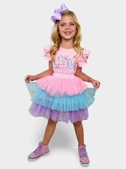 Mia Belle Girls Girls Love Easter Egg Top and Tutu Skirt Set