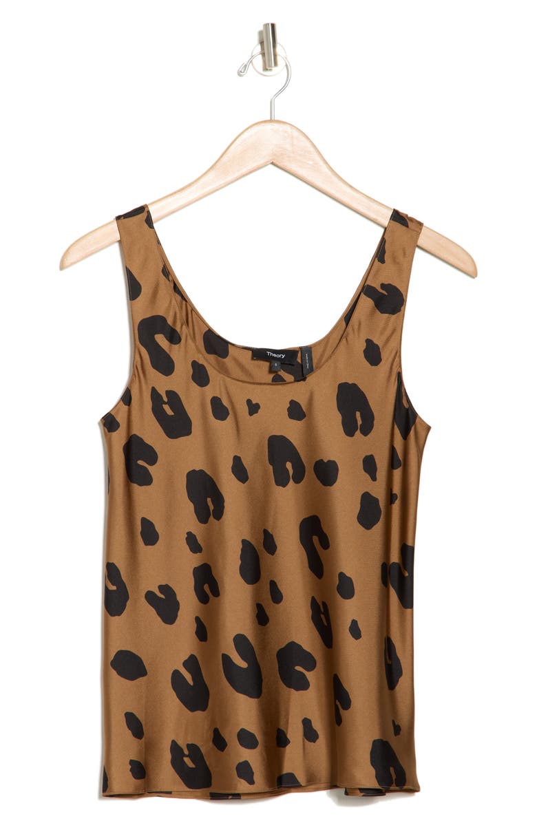 Theory Scoop Neck Silk Tank Top, Alternate, color,