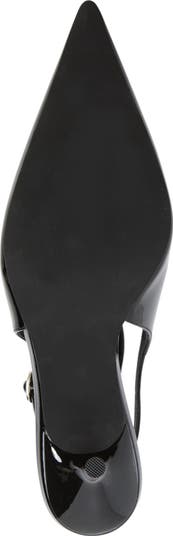 Executive Ankle Strap Pointed Toe Slingback Pump