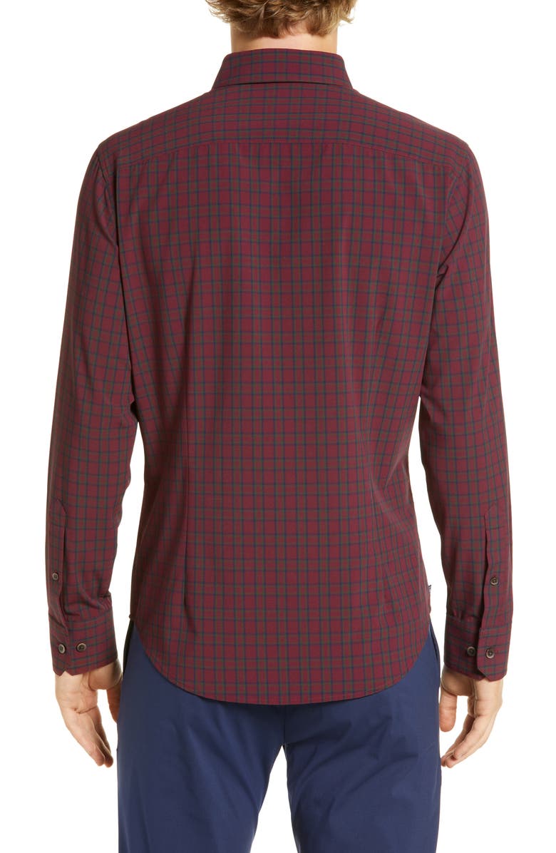 Mizzen+Main Leeward No Tuck Plaid Performance Button-Up Shirt, Alternate, color,