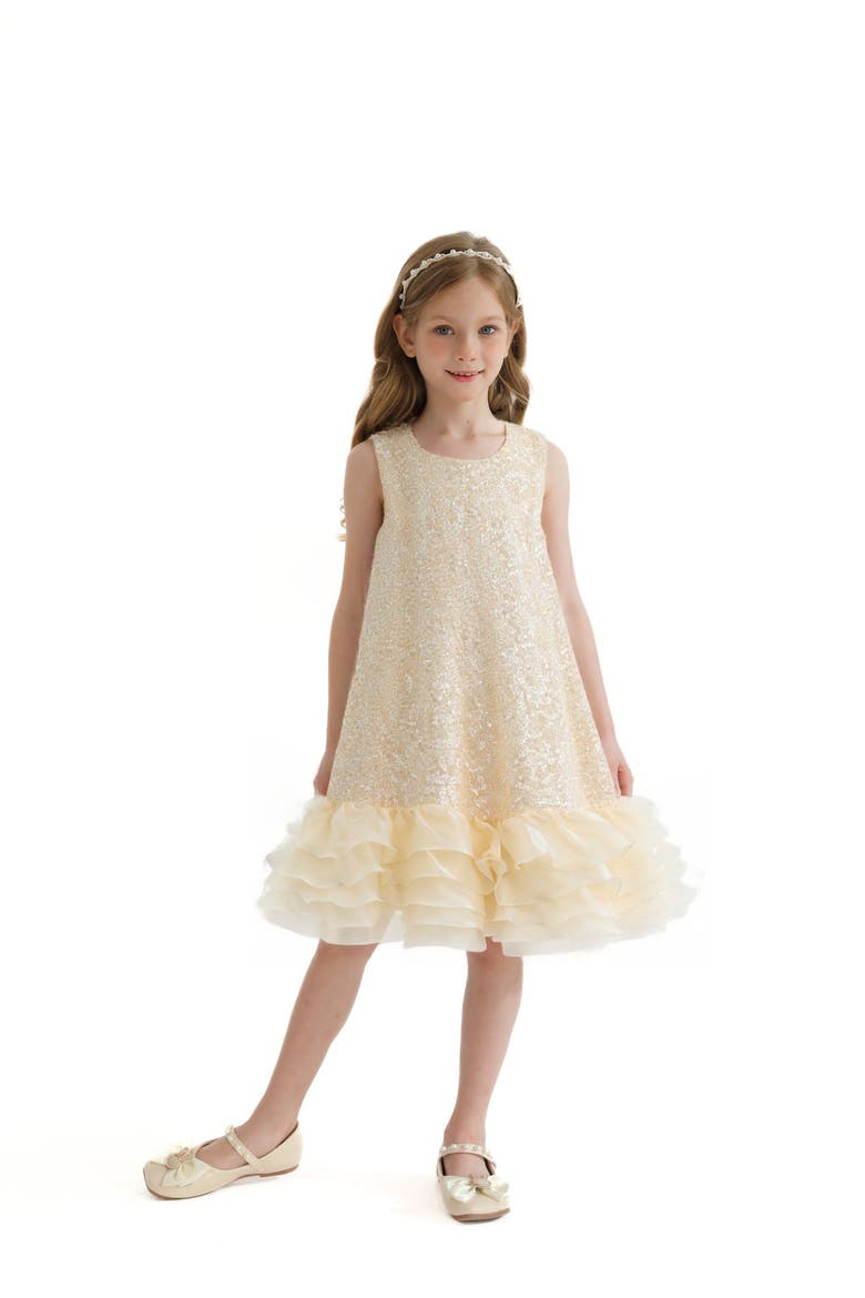 Catania Dress, Alternate, color, Gold