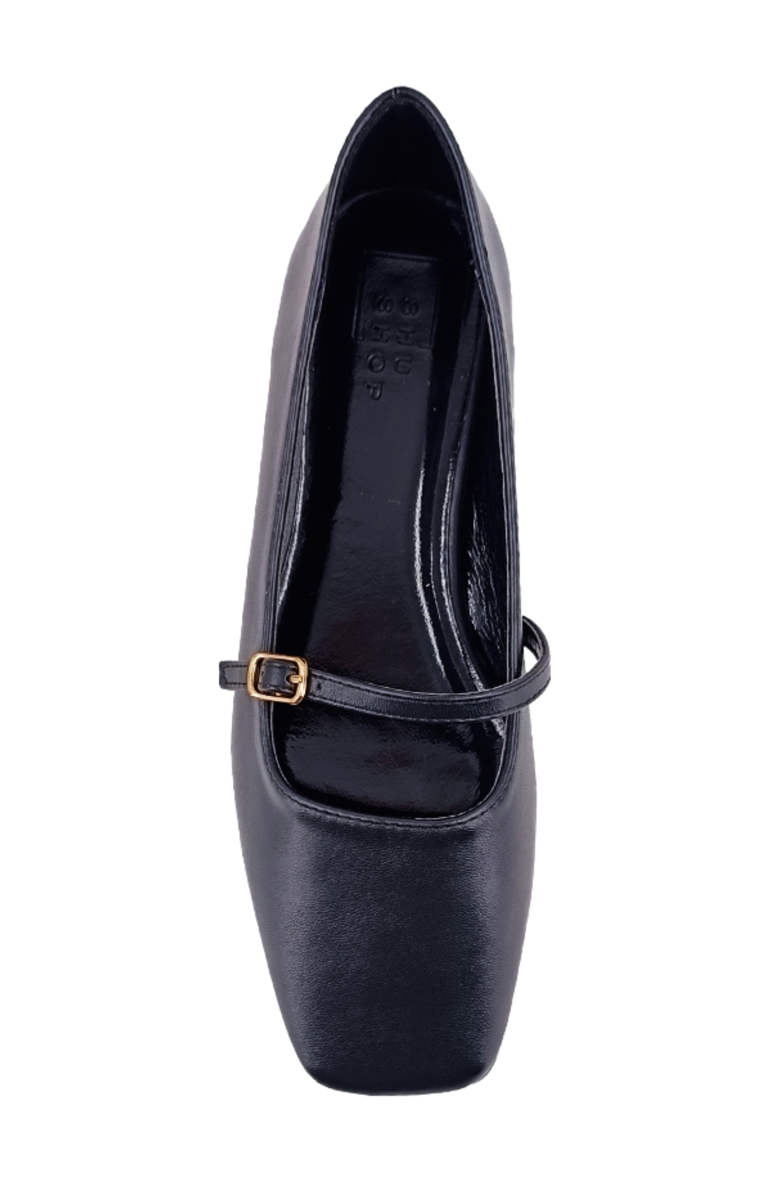 SHUSHOP Adele Mary Jane Flat, Alternate, color, Black