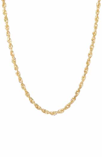 Frankie & Zoe 14K Gold Rope Chain Necklace