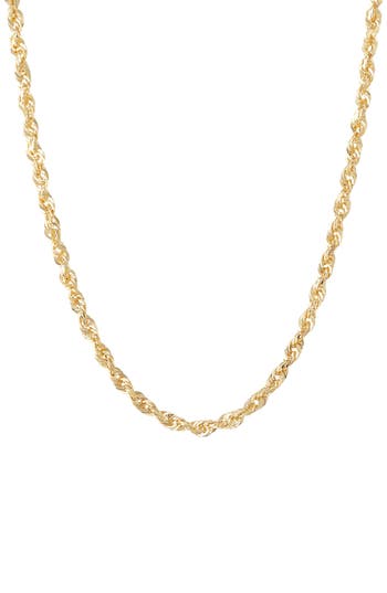 Frankie & Zoe 14k Gold Rope Chain Necklace In Gold