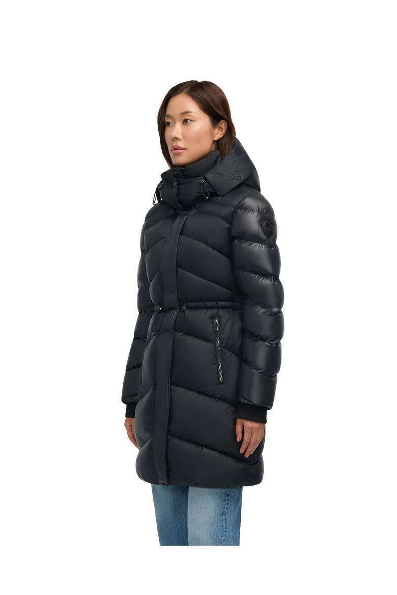 Saturn Mid-Length Quilted Puffer with Removable Hood, Alternate, color, Black