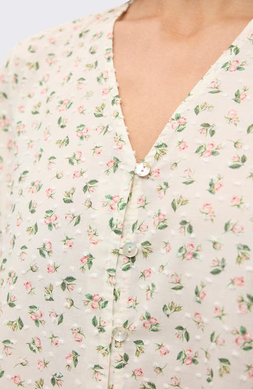Papinelle Swiss Dot Frill Cotton Nightgown In Neutral