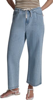 DKNY Jeans Mid Rise Wide Leg Jeans
