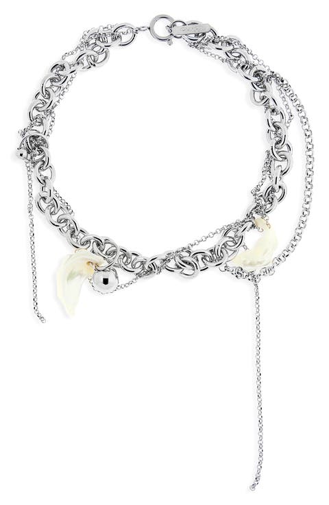 Lewis Mixed Chain & Seashell Necklace