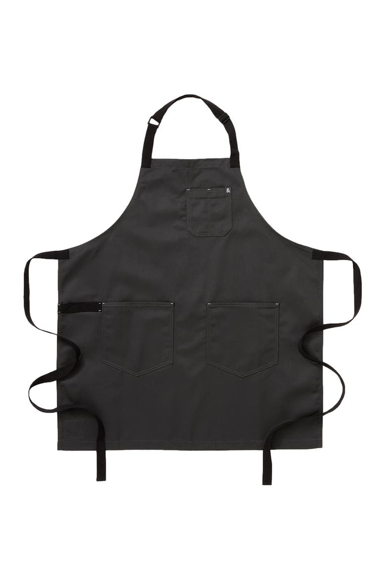 The Essential Apron - Char Grey Poly-Cotton, Main, color, Char