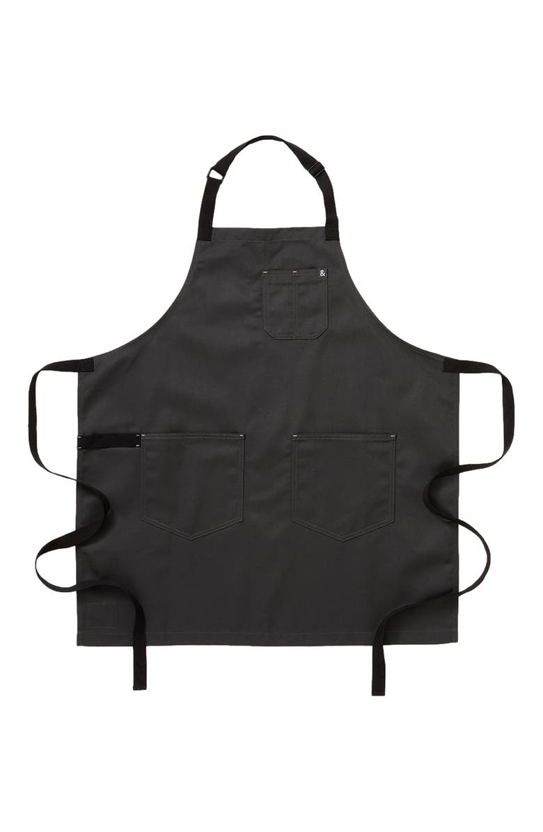 Hedley & Bennett The Essential Apron - Char Grey Poly-Cotton, Main, color, Char