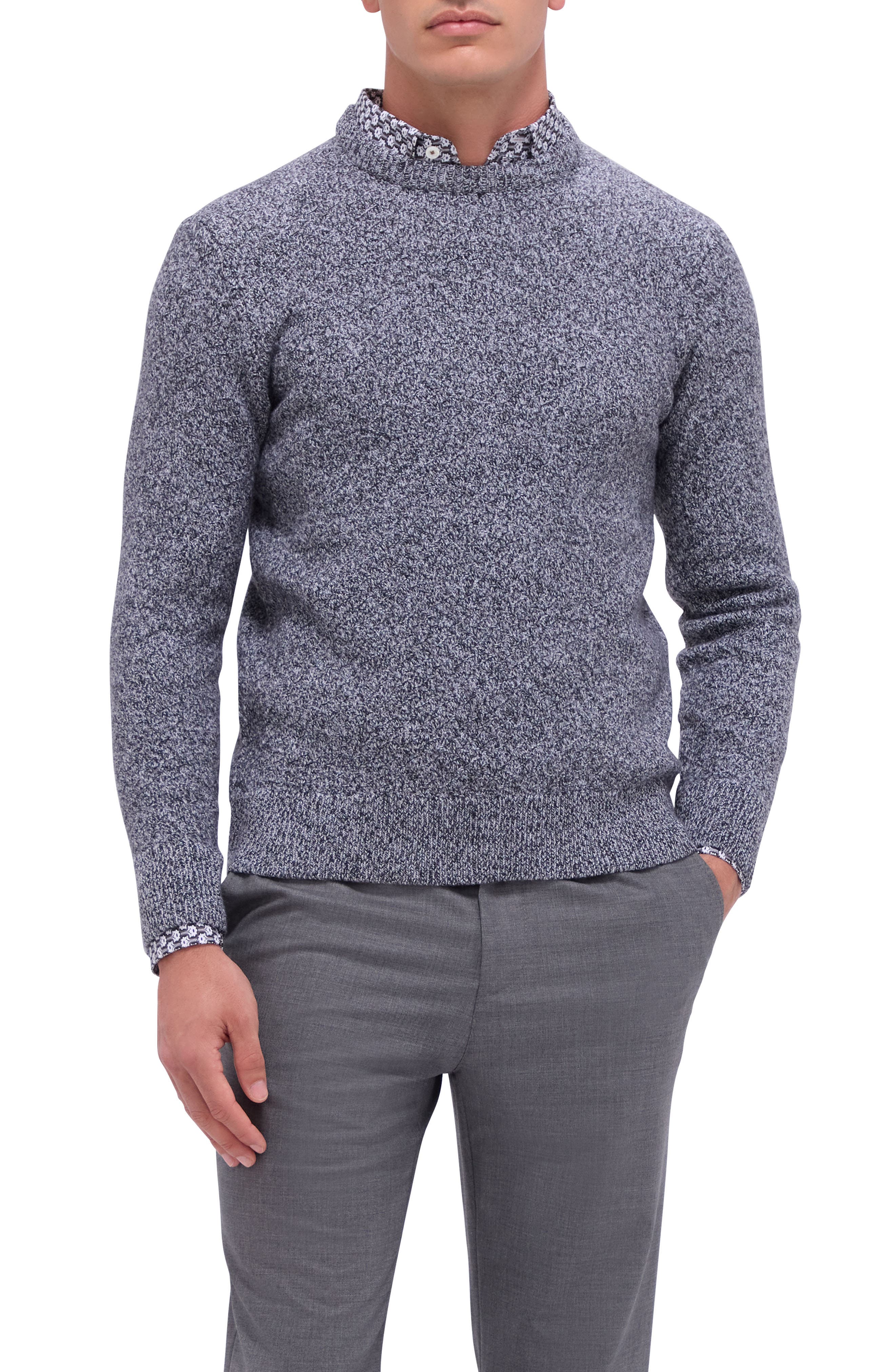 Bugatchi Mouliné Merino Wool Sweater
