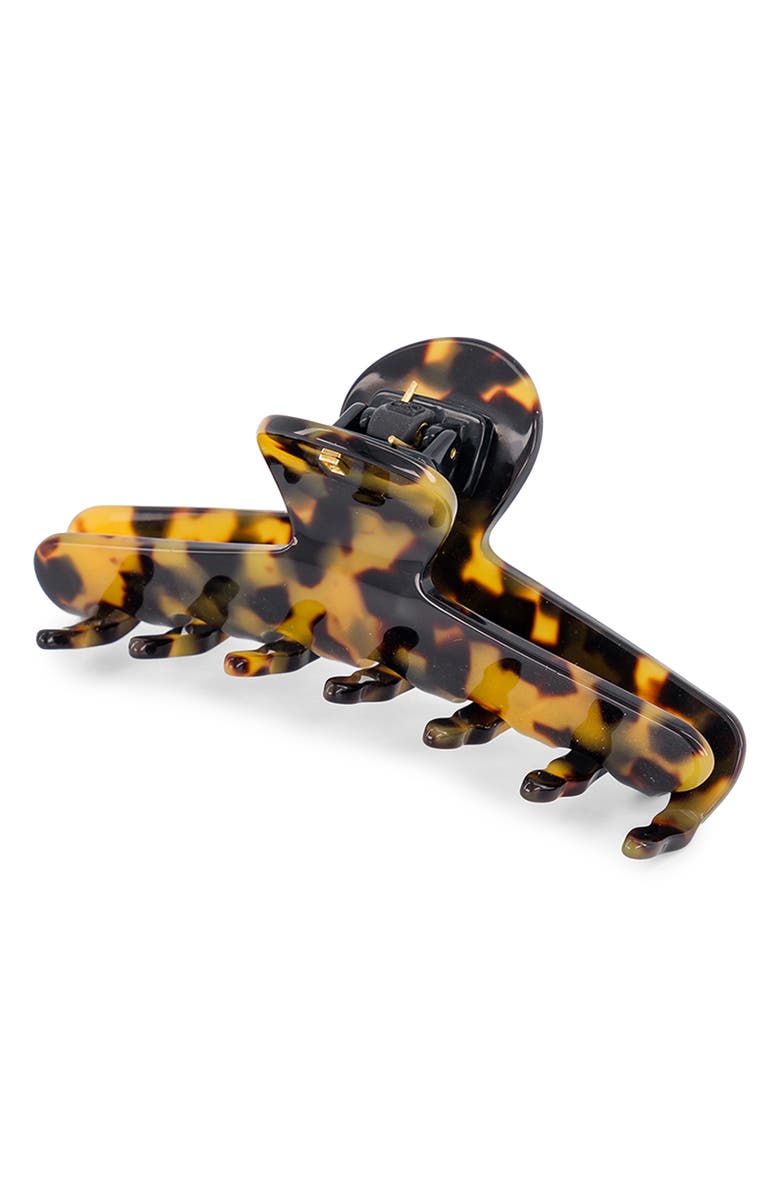 Alexandre de Paris Large Slender Claw Clip, Main, color, Tortoise