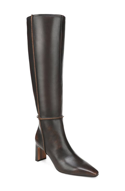 Sylvia Moto Leather Knee High Boot