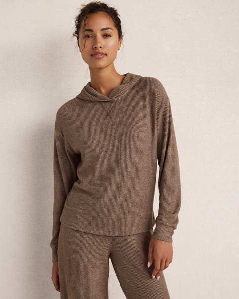 Resti Brushed Rib Knit Hoodie