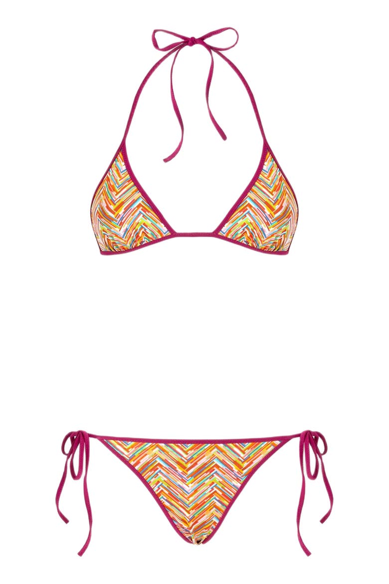Reversible Triangle Bikini With Print, Alternate, color, Multicoloured