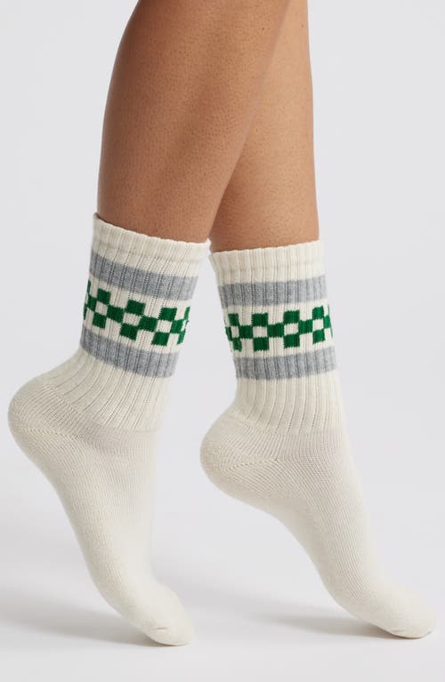 American Trench The Check Retro Stripe Crew Socks