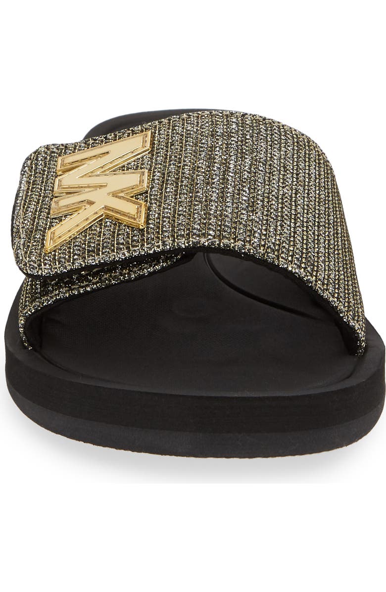 MICHAEL Michael Kors MK Logo Slide Sandal, Alternate, color,