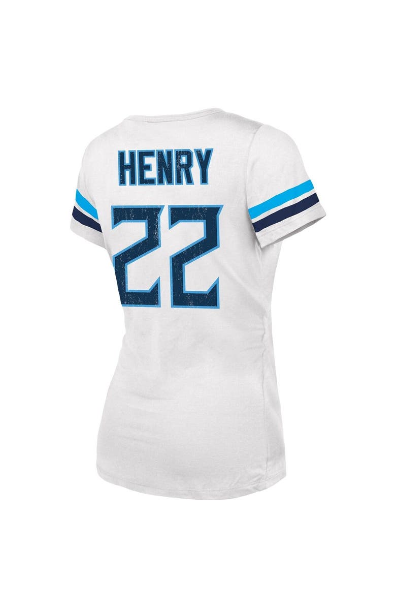 INDUSTRY RAG Women's Fanatics Branded Derrick Henry White Tennessee Titans Fashion Player Name & Number V-Neck T-Shirt, Alternate, color, 